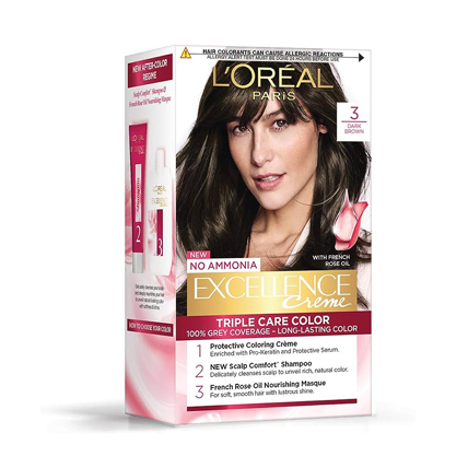 Loreal Paris Hair Colour Excellence Creme Dark Brown 3